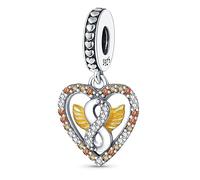 TINSLO 925 Sterling Silver Charms Beads for Pandora Bracelet, Dangle Pendant Charms for Necklace and Bracelet Jewelry Gifts for Women Z1