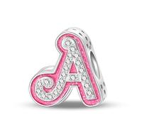 TINSLO 925 Sterling Silver Charms Beads Initial A Letter for Pandora Bracelet, Dangle Pendant Charms for Necklace and Bracelet Jewelry Gifts for Women Girls