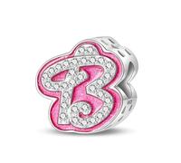 TINSLO 925 Sterling Silver Charms Beads Initial B Letter for Pandora Bracelet, Dangle Pendant Charms for Necklace and Bracelet Jewelry Gifts for Women Girls