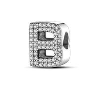TINSLO 925 Sterling Silver Charms Beads Initial B Letter for Pandora Bracelet, Dangle Pendant Charms for Necklace and Bracelet Jewelry Gifts for Women Girls
