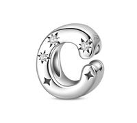 TINSLO 925 Sterling Silver Charms Beads Initial C Letter for Pandora Bracelet, Dangle Pendant Charms for Necklace and Bracelet Jewelry Gifts for Women Girls