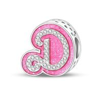 TINSLO 925 Sterling Silver Charms Beads Initial D Letter for Pandora Bracelet, Dangle Pendant Charms for Necklace and Bracelet Jewelry Gifts for Women Girls