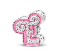 TINSLO 925 Sterling Silver Charms Beads Initial E Letter for Pandora Bracelet, Dangle Pendant Charms for Necklace and Bracelet Jewelry Gifts for Women Girls