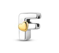 TINSLO 925 Sterling Silver Charms Beads Initial F Letter for Pandora Bracelet, Dangle Pendant Charms for Necklace and Bracelet Jewelry Gifts for Women Girls