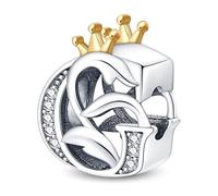 TINSLO 925 Sterling Silver Charms Beads Initial G Letter for Pandora Bracelet, Dangle Pendant Charms for Necklace and Bracelet Jewelry Gifts for Women Girls
