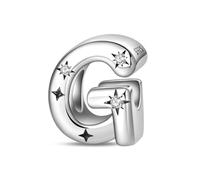 TINSLO 925 Sterling Silver Charms Beads Initial G Letter for Pandora Bracelet, Dangle Pendant Charms for Necklace and Bracelet Jewelry Gifts for Women Girls