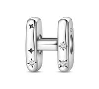 TINSLO 925 Sterling Silver Charms Beads Initial H Letter for Pandora Bracelet, Dangle Pendant Charms for Necklace and Bracelet Jewelry Gifts for Women Girls