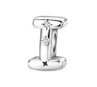 TINSLO 925 Sterling Silver Charms Beads Initial I Letter for Pandora Bracelet, Dangle Pendant Charms for Necklace and Bracelet Jewelry Gifts for Women Girls