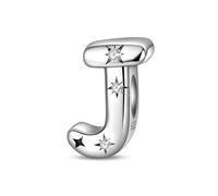 TINSLO 925 Sterling Silver Charms Beads Initial J Letter for Pandora Bracelet, Dangle Pendant Charms for Necklace and Bracelet Jewelry Gifts for Women Girls