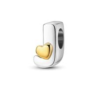 TINSLO 925 Sterling Silver Charms Beads Initial J Letter for Pandora Bracelet, Dangle Pendant Charms for Necklace and Bracelet Jewelry Gifts for Women Girls