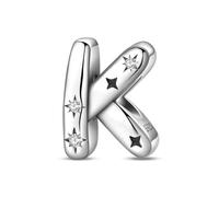 TINSLO 925 Sterling Silver Charms Beads Initial K Letter for Pandora Bracelet, Dangle Pendant Charms for Necklace and Bracelet Jewelry Gifts for Women Girls