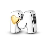 TINSLO 925 Sterling Silver Charms Beads Initial Letter for Pandora Bracelet, Dangle Pendant Charms for Necklace and Bracelet Jewelry Gifts for Women Girls