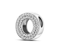 TINSLO 925 Sterling Silver Charms Beads Initial O Letter for Pandora Bracelet, Dangle Pendant Charms for Necklace and Bracelet Jewelry Gifts for Women Girls