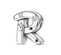 TINSLO 925 Sterling Silver Charms Beads Initial R Letter for Pandora Bracelet, Dangle Pendant Charms for Necklace and Bracelet Jewelry Gifts for Women Girls