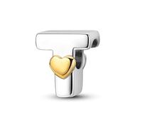 TINSLO 925 Sterling Silver Charms Beads Initial T Letter for Pandora Bracelet, Dangle Pendant Charms for Necklace and Bracelet Jewelry Gifts for Women Girls