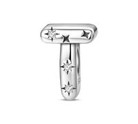 TINSLO 925 Sterling Silver Charms Beads Initial T Letter for Pandora Bracelet, Dangle Pendant Charms for Necklace and Bracelet Jewelry Gifts for Women Girls