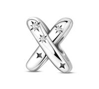 TINSLO 925 Sterling Silver Charms Beads Initial X Letter for Pandora Bracelet, Dangle Pendant Charms for Necklace and Bracelet Jewelry Gifts for Women Girls