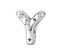 TINSLO 925 Sterling Silver Charms Beads Initial Y Letter for Pandora Bracelet, Dangle Pendant Charms for Necklace and Bracelet Jewelry Gifts for Women Girls
