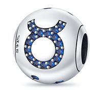 TINSLO 925 Sterling Silver Charms Beads Zodiac for Pandora Bracelet, Dangle Pendant Charms for Necklace and Bracelet Jewelry Gifts for Women Girls
