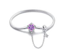 TINSLO Moments Women's 925 Sterling Silver Snake Chain Bracelet for Charms, Valentine's Day Mother's Day Birthday Gift for Mom Wife