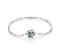 TINSLO Moments Women's 925 Sterling Silver Snake Chain Bracelet for Charms, Valentine's Day Mother's Day Birthday Gift for Mom Wife
