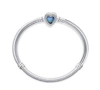 TINSLO Moments Women's 925 Sterling Silver Snake Chain Bracelet for Charms, Valentine's Day Mother's Day Birthday Gift for Mom Wife