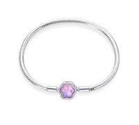 TINSLO Moments Women's 925 Sterling Silver Snake Chain Bracelet for Charms, Valentine's Day Mother's Day Birthday Gift for Mom Wife