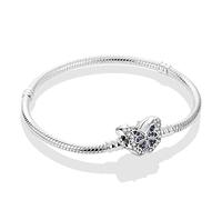 TINSLO Moments Women's 925 Sterling Silver Snake Chain Bracelet for Charms, Valentine's Day Mother's Day Birthday Gift for Mom Wife