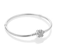 TINSLO Moments Women's 925 Sterling Silver Snake Chain Bracelet for Charms, Valentine's Day Mother's Day Birthday Gift for Mom Wife