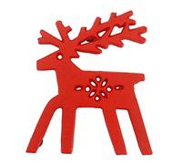 Tinsow Christmas Cast Iron Trivet Potholder For Kitchen Or Dinning Table With Rubber Pegs/Feet -Red Elk/Snowflake (Elk)
