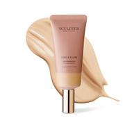 Tint & Glow Hydrating Tinted Moisturiser from Sculpted by Aimee - 45ml Cruelty-Free Moisturising Face & Skin Tint Enhancer with SPF 30, Blue Light Protection, Hyaluronic Acid & Niacinamide