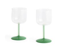 Tint wine glasses - Set of 2 Dark green one size