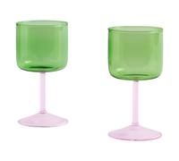 Tint wine glasses - Set of 2 Green one size