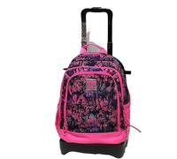Tinta Unita Trolley Backpack Dream Cross, Graffiti Fuchsia Detachable New Wheels Climbing Stairs with Removable Trolley Pool Over