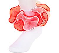 TINTAO Women Big Ruffle Ankle Socks,Double Lace Turn Cuff Lightweight Cotton Frilly Dress Cute Girl Sock with Ruffles,#W101, Mixed Color 09, 5-10.5