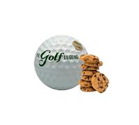 TinTastic Golf Legend Biscuit Tin with 180g Chocolate Chip Shortbread Cookies, Reusable Collectible Keepsake Tin, Novelty Golf Gift for Dad, Boys, Birthday