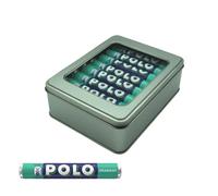 TinTastic Polo Mints Spearmint Sweets 16 x 34g Large Tubes in a Tin, Silver