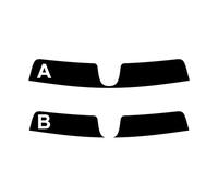 TINTCOM Pre-Cut SunStrip Window Tint Film for Fiat 500X 5-door 2014-... (50% Light Smoke, A) - Windscreen Top Sun Visor Strip - UV & Glare Protection, Custom Fit