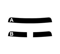 TINTCOM Pre-Cut SunStrip Window Tint Film for Ford Focus 5-door Estate 2018-... (35% Medium Smoke, B) - Windscreen Top Sun Visor Strip - UV & Glare Protection, Custom Fit