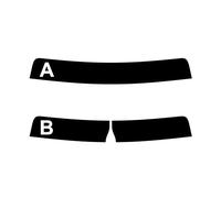 TINTCOM Pre-Cut SunStrip Window Tint Film for Ford S-Max 5-door 2006-2014 (20% Dark Smoke, A) - Windscreen Top Sun Visor Strip - UV & Glare Protection, Custom Fit