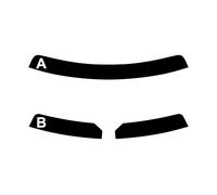 TINTCOM Pre-Cut SunStrip Window Tint Film for Smart Forfour 5-door Hatchback 2014-2019 (50% Light Smoke, B) - Windscreen Top Sun Visor Strip - UV & Glare Protection, Custom Fit