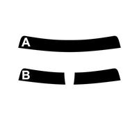 TINTCOM Pre-Cut SunStrip Window Tint Film for Toyota RAV 4 5-door 2018-... (50% Light Smoke, B) - Windscreen Top Sun Visor Strip - UV & Glare Protection, Custom Fit