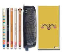 Tinte Ink Legami Erasable Pens Bundles/Sets with Cute Envelope and Mesh Pencil Case! - (Cat, Llama, Bunny, Teddy Bear & Corgi Set)