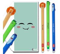 Tinte Ink Legami Erasable Pens Bundles/Sets with Cute Envelope - (Shark, Dino, Lion Set)