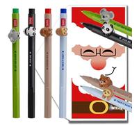 Tinte Ink Legami Lovely Friends Gel Pens Choose 4 Set Including Gift Envelope! - Choose Cute Design! (Christmas Set 2)