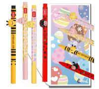 Tinte Ink Legami Lovely Friends Pens Choose Set Including Gift Envelope! - Choose Cute Design! (Bee, Ladybird, Bunny & Chick)