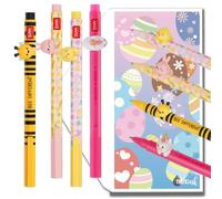 Tinte Ink Legami Lovely Friends Pens Choose Set Including Gift Envelope! - Choose Cute Design! (Bunny, Chick, Unicorn & Bee)