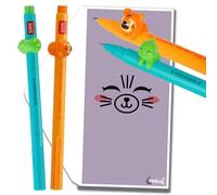 Tinte Ink Legami Lovely Frinds Pens Choose Set Including Gift Envelope! - Choose Cute Design! (Tiger and Dino Pack)