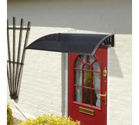Tinted Door Garden Canopy Black 1.2m