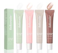 Tinted Lip Balm Butter, 4 Colors Moisturizing Lip Gloss Clear Jelly Yummy Tint Lip Stain, Long Lasting Hydrating Glow Reviver Lip Care Oil, Christmas Makeup Gift for Women